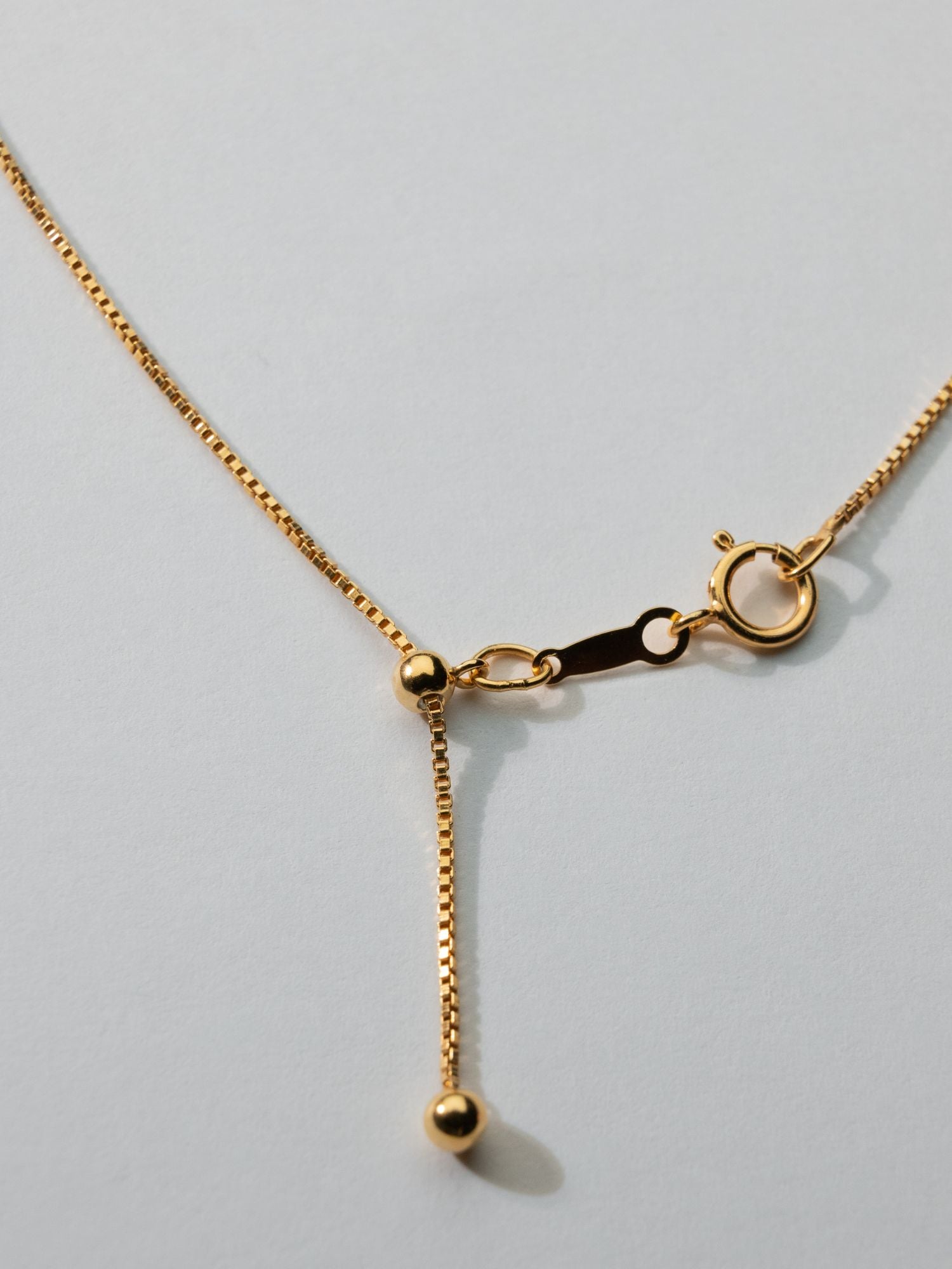 EO / PC chain lariat neclace 税込20,900- Diamond Circle Lariat Necklace with Paperclip Chain - Nuha